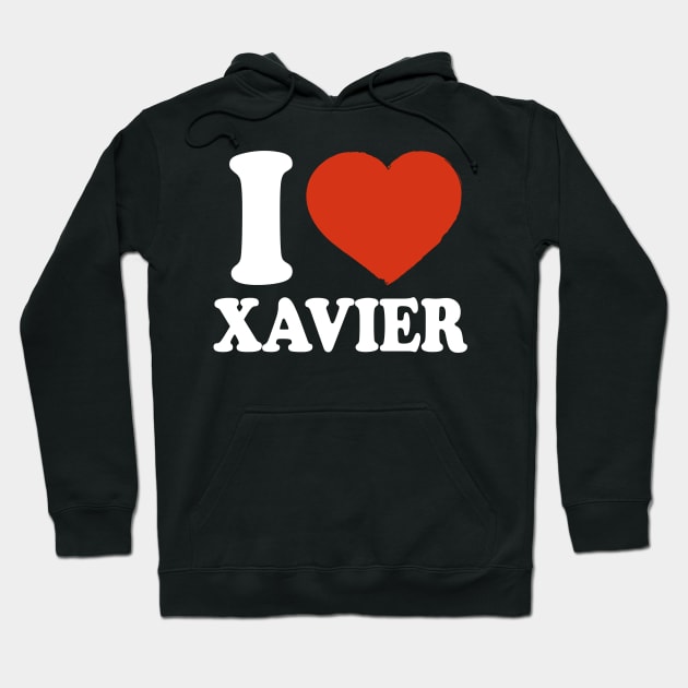 I Love Xavier Hoodie by Saulene